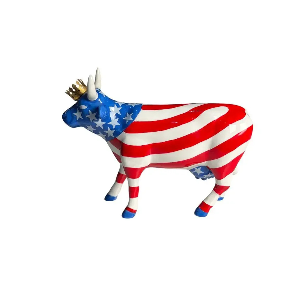 Westland Giftware Cow Parade Figurine 9189 American Royal 2001 VTG Patriotic USA
